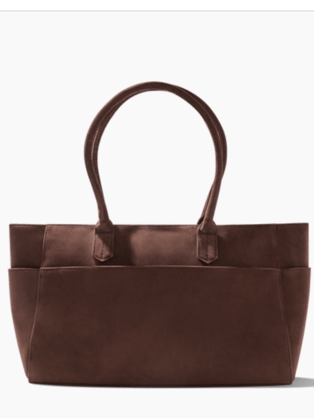 NWT Mali & Lili Brown Faux Suede Tote Bag - Picture 12 of 12